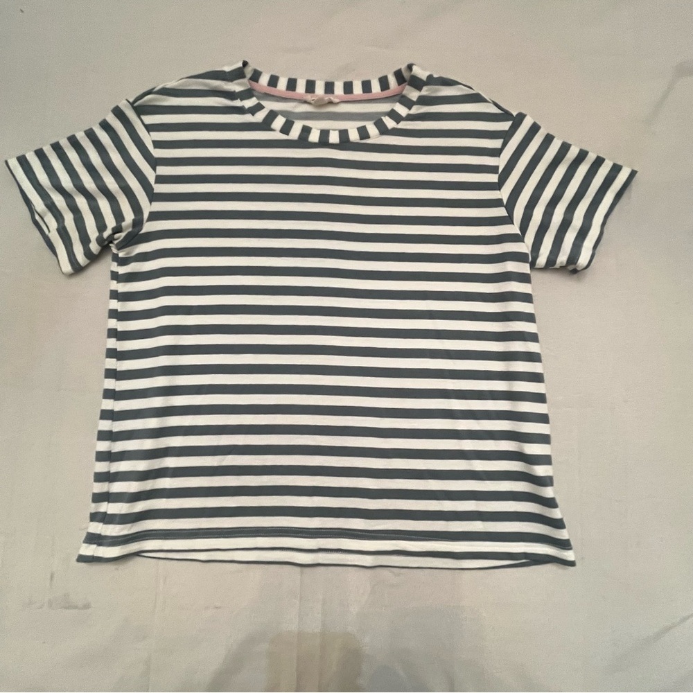 Jane and Delancey Women’s Striped Tee - Navy and White